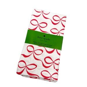 NEW Kate Spade RED BOW Napkins Set/4